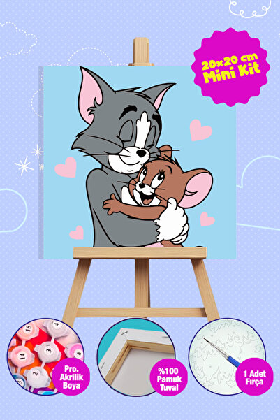 Picasso World Hobby Art Sayılarla Boyama Numaralı Tuval Seti Fırça Boya Dahil...