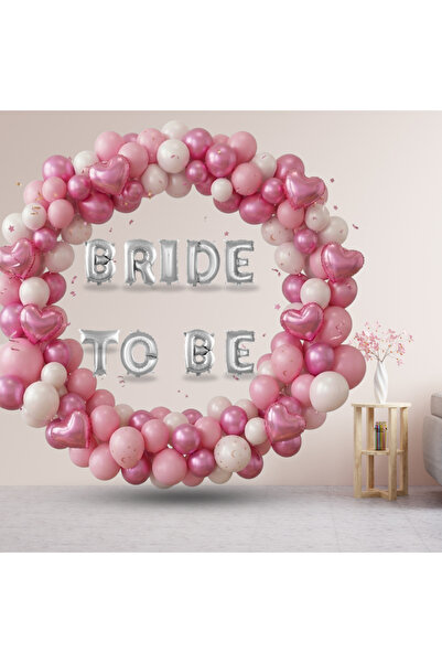 tedaks Bride to Be Themed Silver Foil Letter Pink White Fuchsia Balloons Pink...
