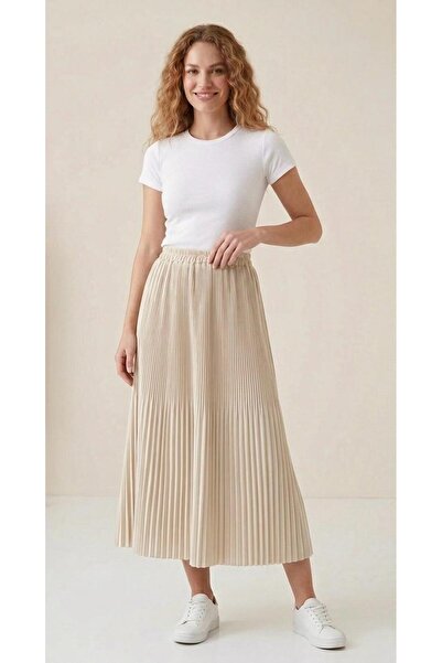 umut tekstil imalat تنورة مطوية، تنورة مزخرفة بالطيات، تنورة ذات نمط مطوي