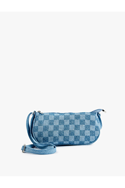 Koton Square Patterned Zippered Crossbody Bag with Strap