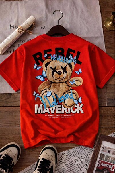 BENROMA Παιδικό μπλουζάκι Unisex με στάμπα REBEL 7GH1