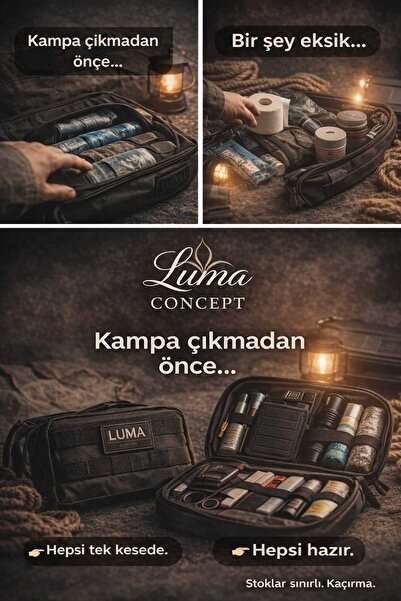 Luma Concept Kamp Seti – Kamp İçin İhtiyacın Olan Her Şey Tek Kese