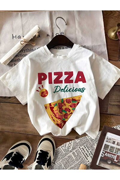 BENROMA TRICOU UNISEX PENTRU COPII CU IMPRIMARE PIZZA 7GH1