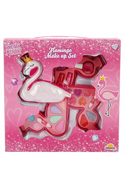 Pretty Pinky Set de machiaj pe 3 niveluri, Pretty Pinky, Flamingo
