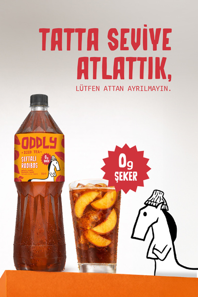 ODDLY Şeftali & Roobios Ice Tea - 0gr şeker ve kalorisiz 3x1 litre Soğuk Çay