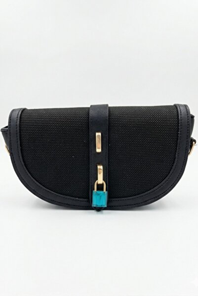 VELLABAGS Women's Black Mini Bag – Stylish Design with Lock Accessory