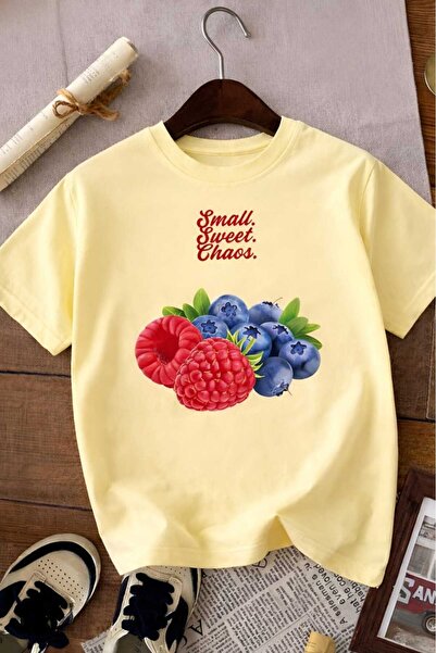 E-ROMA Blackberry Printed Unisex Children's T-Shirt 7Gh1