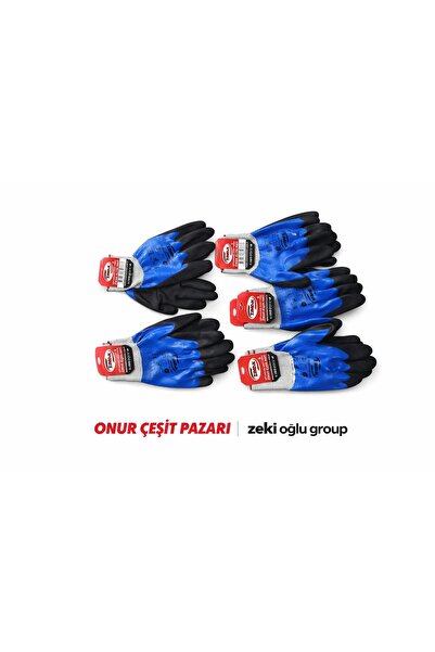 Genel Markalar Zimak Çift Kaplama Sandy Finish İş Eldiveni Kaymaz Dayanıklı B...