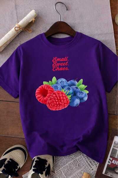 DM DOLCE MORE Παιδικό μπλουζάκι unisex με στάμπα βατόμουρου 7GH1