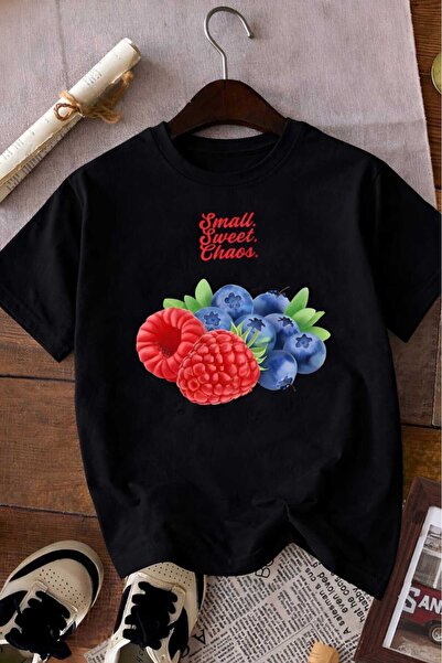 DM DOLCE MORE Παιδικό μπλουζάκι unisex με στάμπα βατόμουρου 7GH1