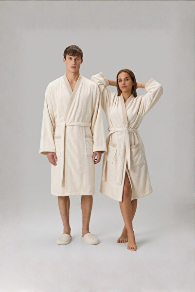 İrya Σετ μπουρνούζια από μάρμαρο 100% βαμβάκι κρέμα