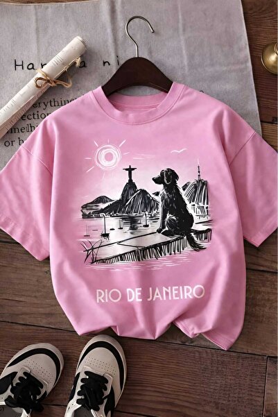 E-ROMA Rio De Janeiro Printed Unisex Children's T-Shirt 7Gh1