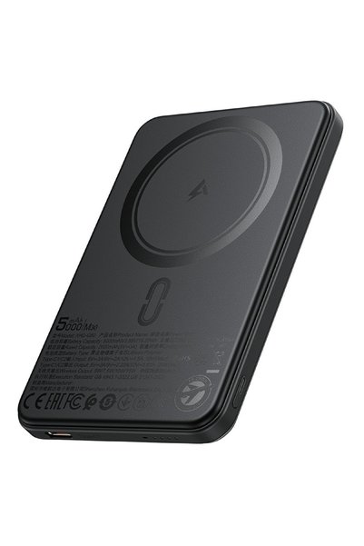 Acefast M30-5000 Magnetic Power Bank 5000mAh PD 20W Fast Charging Phone Charger with Cable - Black