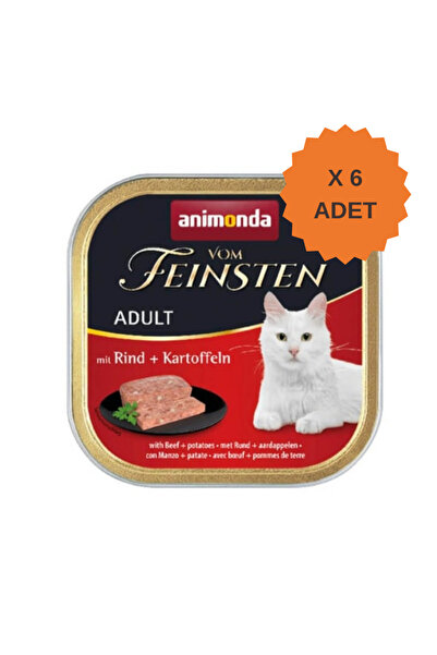 Animonda Vom Feinsten Biftekli ve Patatesli Yetişkin Kedi Konservesi 100Gr X ...