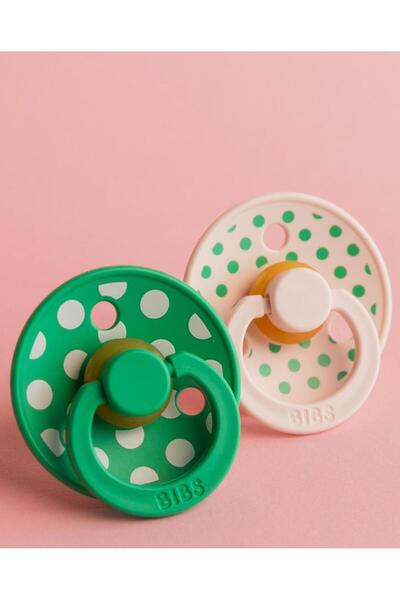 Bibs Studio Polka Big Kauçuk Emzik -Cactus Petal 6+ Ay