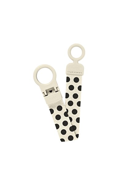Bibs Studio Loop Emzik Askısı Polka- Ivory Black