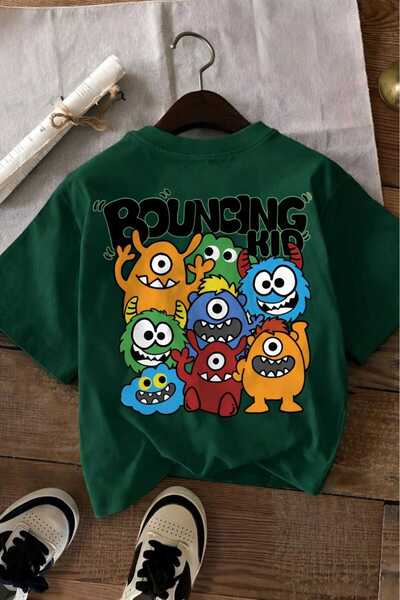 E-ROMA Bouncingkid Printed Unisex Children's T-Shirt 7Gh1