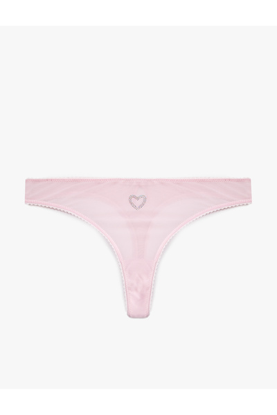 Koton Σλιπ από τούλι με λεπτομέρεια από πέτρα σε σχήμα καρδιάς