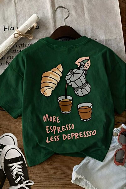 DM DOLCE MORE Παιδικό μπλουζάκι unisex με στάμπα εσπρέσο κρουβασάν 6GH5