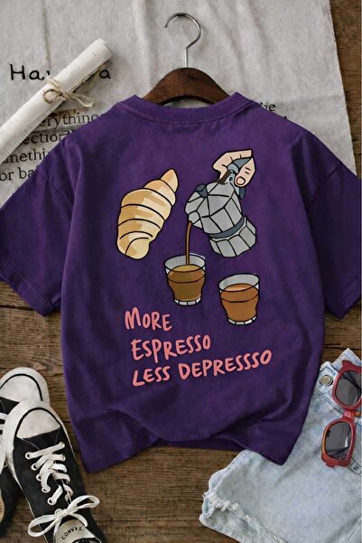 BENROMA Παιδικό μπλουζάκι unisex με στάμπα εσπρέσο κρουβασάν 6GH5