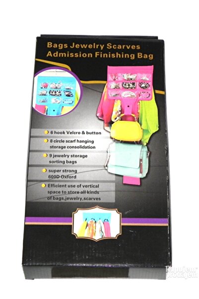 Generic Bag Organizer for Jewelry, Scarves and Bags, Pink