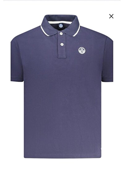 North Sails Ανδρικό μπλουζάκι πόλο με στρογγυλό λογότυπο και λεπτομέρειες σε ...