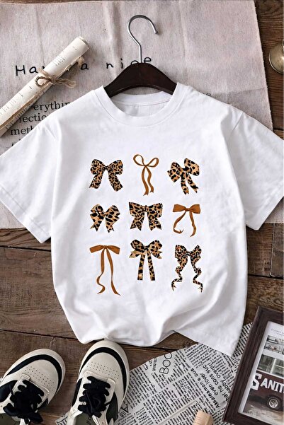 BENROMA Ribbon Printed Unisex Children's T-Shirt 8Gh4