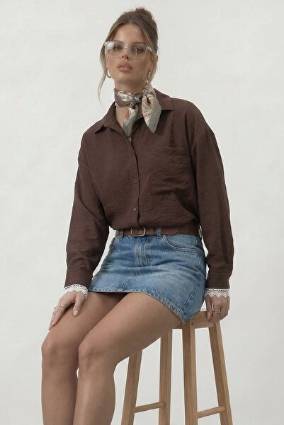 VAGGON Πουκάμισο με μία τσέπη και υφή