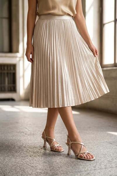 Ayakkabı Fuarı Elit ZYN4146 Γυναικεία Κλασικά Παπούτσια με Τακούνι Χρυσά