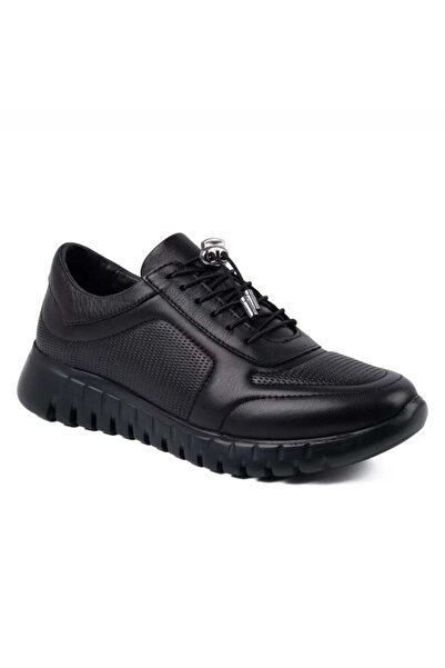 Beety 1185-E Genuine Leather Casual Women's Shoes-Black
