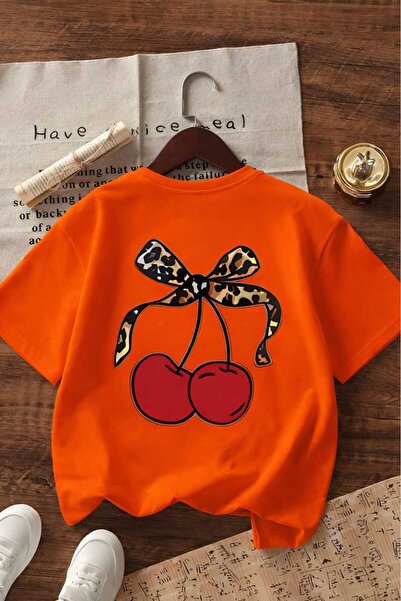 BENROMA Ribbon Cherry Printed Unisex Children's T-Shirt 8Gh3