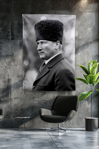 Vagonik Ataturk Themed Wall Covering Tapestry Pattern 419