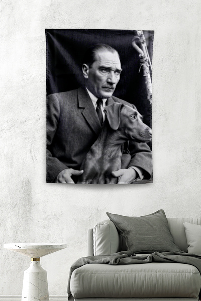 Vagonik Ataturk Themed Wall Covering Tapestry Pattern 424