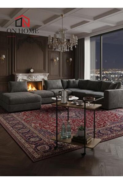 on home Wooden Serving Cart 69X44X80 cm - Coffee