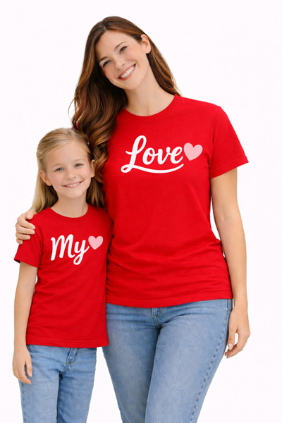 VODEXA Majka Unisex Dječja Kombinacija Prevelika T-Shirt Majica Twin T-Shirt ...