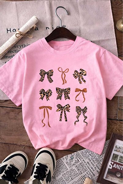 BENROMA Ribbon Printed Unisex Children's T-Shirt 8Gh4