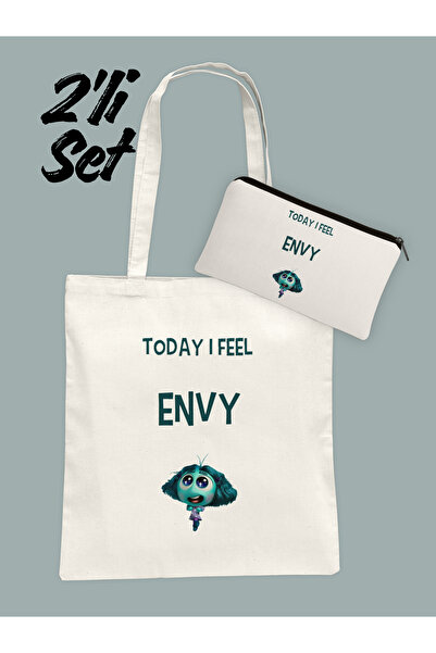 Hayali Şeyler Ters Yüz Duygular I Feel Envy Bag and Pen Holder Set of 2