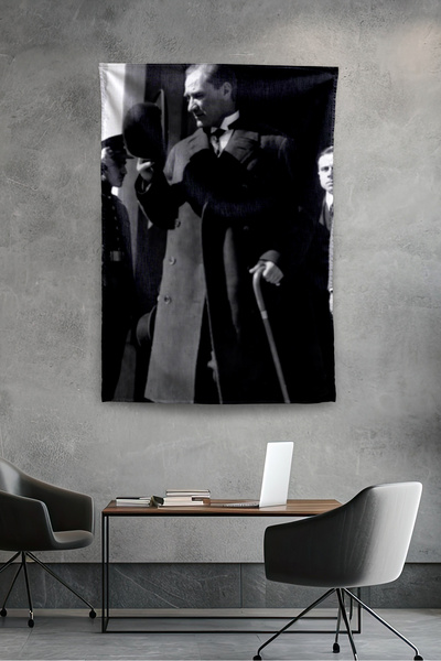 Vagonik Ataturk Themed Wall Covering Tapestry Pattern 437