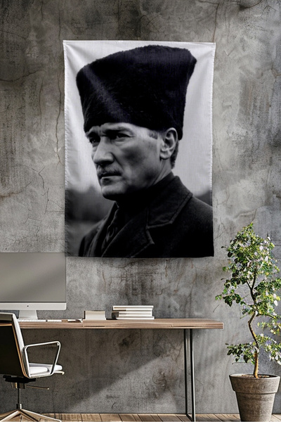 Vagonik Ataturk Themed Wall Covering Tapestry Pattern 422