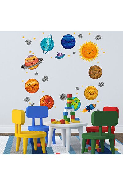 LUXER Διακοσμητικό και Εκπαιδευτικό Αυτοκόλλητο  "Ευτυχισμένο Ηλιακό Σύστημα ...