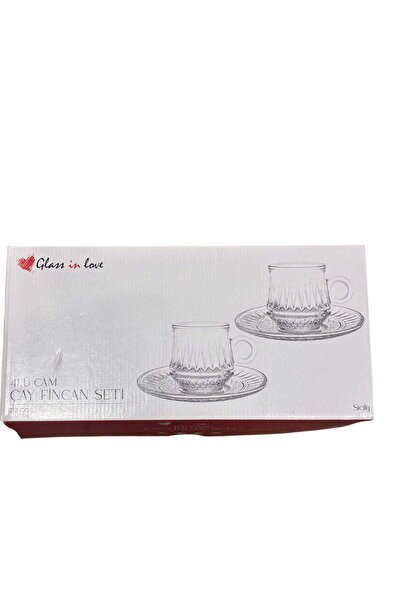 Glass In Love 4'lü Cam Çay Fincan Seti 215 cc
