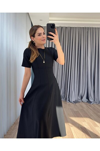 Wear Up Γυναικείο κοντομάνικο μαξι μήκους εισαγόμενο κρεπ φόρεμα