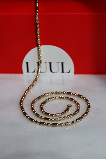 LUUL ATELIER XUPING Lazer Kesim Parıltılı 14K Gold Çelik Kolye