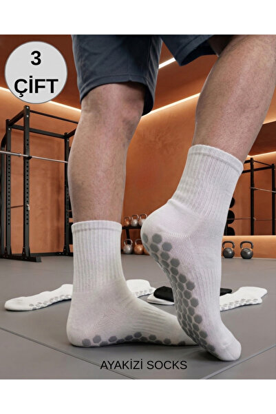 ayakizi socks 3 أزواج من الجوارب الرياضية الرجالية المقاومة للانزلاق