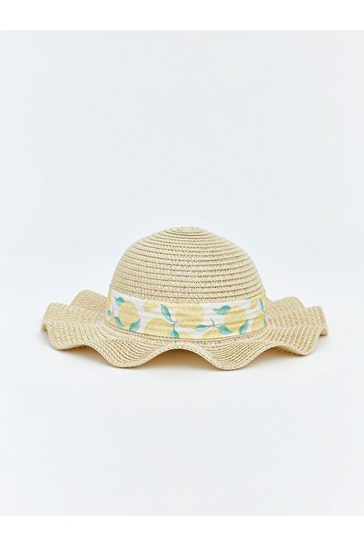 LC Waikiki LCW ACCESSORIES Ψάθινο καπέλο Fedora για κορίτσια