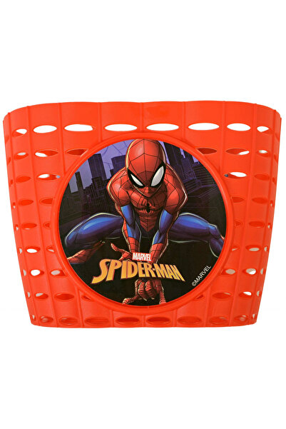 Volare Cos de plastic pentru biciclete, model SpiderMan, culoare rosu