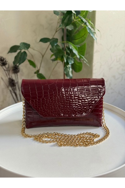 Bagnest Γυναικεία τσάντα ώμου με μοτίβο κροκόδειλου με μακρύ λουράκι