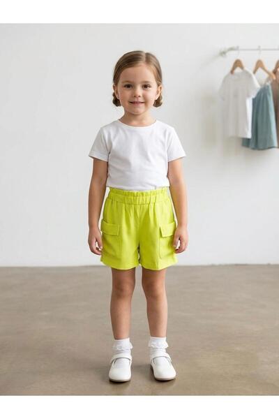 Miniminnakkidswear Girls' Summer Elastic Waist Shorts 6-36 Months