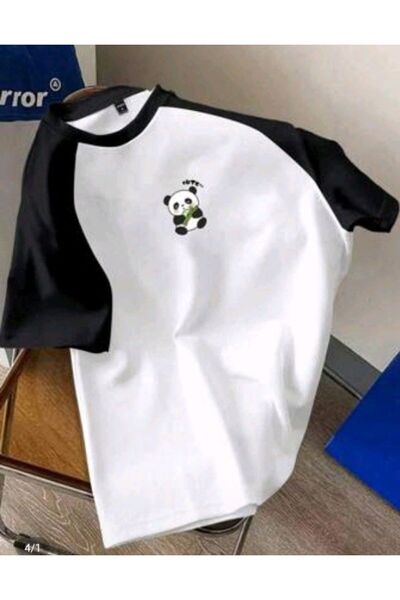 Massgai Μπλουζάκι Unisex Design Panda Sleep με στάμπα, υπερμεγέθη, χτενισμένο...