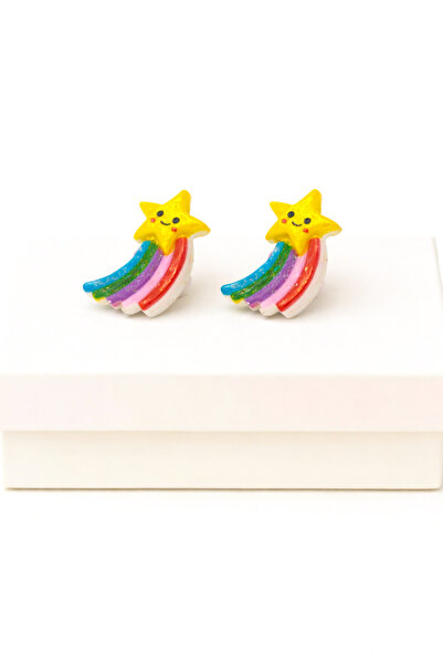 MakeWell Rainbow Unicorn Design Non-Pierced Clip-On Earrings for Ears Without...